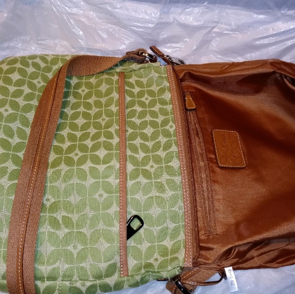 Fossil Canvas & Leather Crossbody Bag EUC!! - Picture 3 of 3